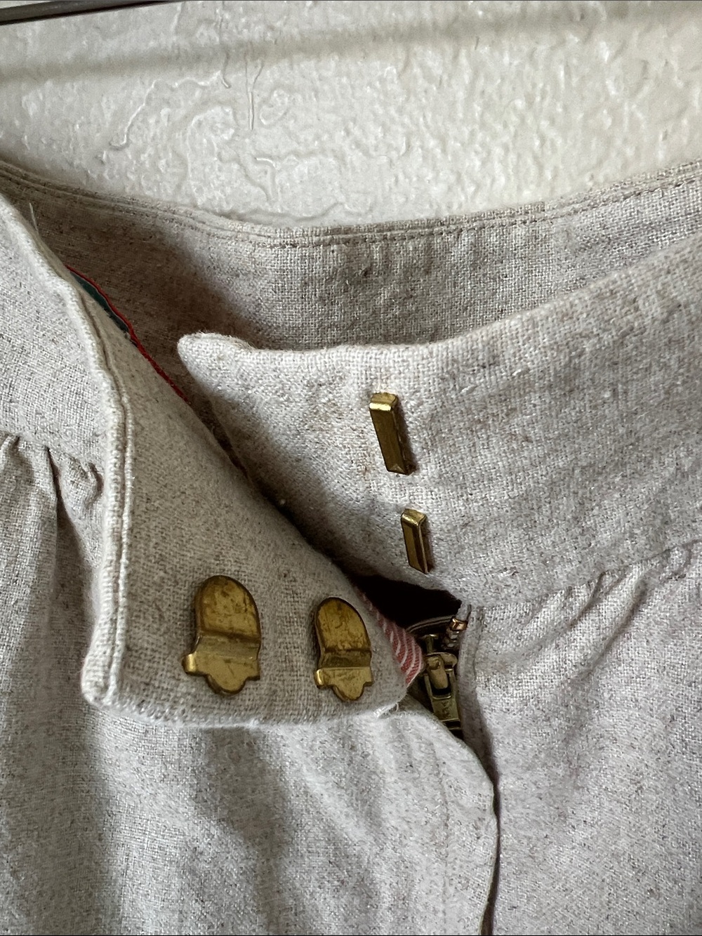 Anthropologie Cartonnier cream linen blend skirt 4 - Picture 6 of 10
